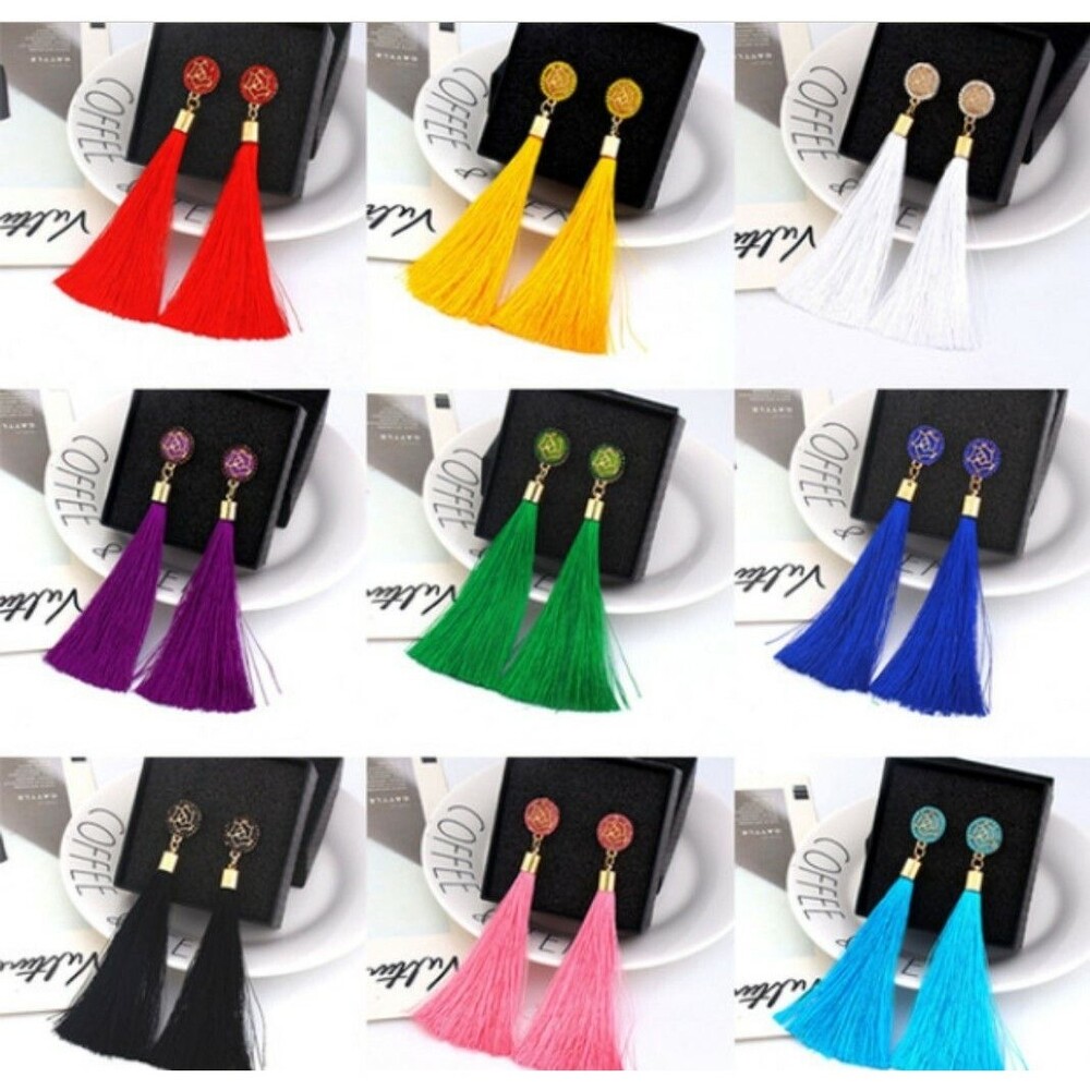 Tassel Boho Bohemian Fashion Earrings for pierced Ears Various Colors